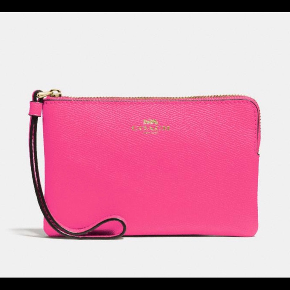 Coach Corner Zip Wristlet